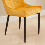 Paloma Honeycomb Dining Chair – Mustard Velvet