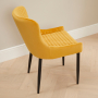 Paloma Honeycomb Dining Chair – Mustard Velvet