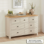 Marbury Putty Grey Painted 3 over 4 Drawer Wide Chest