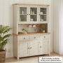 Marbury Putty Grey Painted Large Glazed Dresser Sideboard