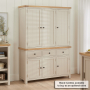 Marbury Putty Grey Painted Triple Kitchen Larder Pantry Cupboard