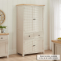 Marbury Putty Grey Painted Double Kitchen Larder Pantry Cupboard