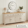 Marbury Putty Grey Painted Extra Large 4 Drawer 4 Door Sideboard