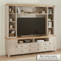 Marbury Putty Grey Painted XXL Widescreen TV Media Storage Grand Wall Unit - Up to 60" TV Size