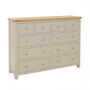 Marbury Putty Grey Painted Extra Large Jumbo 10 Drawer Chest
