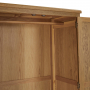 Cotswold Rustic Smoked Oak Double 2 Door Wardrobe with 2 Drawers