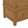 Cotswold Rustic Smoked Oak Double 2 Door Wardrobe with 2 Drawers