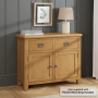 Cotswold Rustic Smoked Oak Medium 2 Door 2 Drawer Sideboard