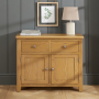 Cotswold Rustic Smoked Oak Medium 2 Door 2 Drawer Sideboard