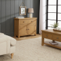Cotswold Rustic Smoked Oak Medium 2 Door 2 Drawer Sideboard