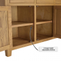 Cotswold Rustic Smoked Oak Triple Kitchen Larder Pantry Cupboard