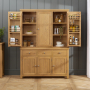 Cotswold Rustic Smoked Oak Triple Kitchen Larder Pantry Cupboard