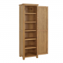 Cotswold Rustic Smoked Oak Single Shaker Linen Cupboard