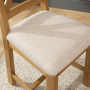 Cotswold Rustic Smoked Oak Cross Back Dining Chair with Natural Fabric Seat