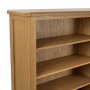 Cotswold Rustic Smoked Oak Extra Large 4 Door Sideboard with Bookcase Dresser Top