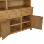 Cotswold Rustic Smoked Oak Extra Large 4 Door Sideboard with Bookcase Dresser Top