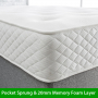 Roma Memory 1000 Pocket Sprung 5ft King Size Mattress (Medium)