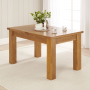 Rustic Oak Medium Extending Dining Table + 6 Ladder Back Chairs
