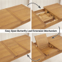 Rustic Oak Medium Extending Dining Table + 6 Ladder Back Chairs