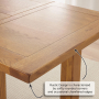 Rustic Oak Medium Extending Dining Table + 6 Ladder Back Chairs