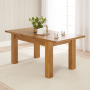 Rustic Oak Medium Extending Dining Table