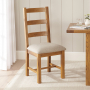 Rustic Oak Ladder Back Dining Chair