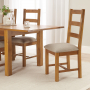 Rustic Oak Ladder Back Dining Chair