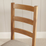 Rustic Oak Ladder Back Dining Chair