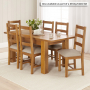 Rustic Oak Ladder Back Dining Chair