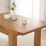 Rustic Oak Small Extending Dining Table + 4 Dining Chair Set
