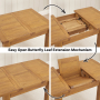 Rustic Oak Small Extending Dining Table + 4 Dining Chair Set
