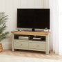 Marbury Sage Green Painted Corner TV Unit Stand – Up to 46” Widescreen TV Size