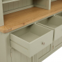 Marbury Sage Green Painted Extra Large 4 Door Sideboard with Bookcase Dresser Top