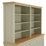Marbury Sage Green Painted Extra Large 4 Door Sideboard with Bookcase Dresser Top