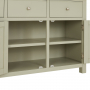 Marbury Sage Green Painted Extra Large 4 Door Sideboard with Bookcase Dresser Top
