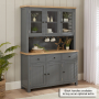 Marbury Slate Grey Painted Large Glazed Dresser Sideboard