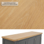 Marbury Slate Grey Painted Triple Kitchen Larder Pantry Cupboard