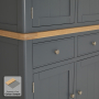 Marbury Slate Grey Painted Triple Kitchen Larder Pantry Cupboard