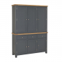 Marbury Slate Grey Painted Triple Kitchen Larder Pantry Cupboard