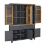 Marbury Slate Grey Painted Triple Kitchen Larder Pantry Cupboard