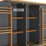 Marbury Slate Grey Painted Triple Kitchen Larder Pantry Cupboard