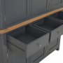 Marbury Slate Grey Painted Triple Kitchen Larder Pantry Cupboard