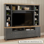 Marbury Slate Grey Painted XXL Widescreen TV Unit Stand – Up to 100” TV Size