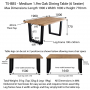 Metro Industrial Oak Medium 1.9m V-Base Dining Table - 6 Seater
