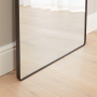 Chic Arched Full Length Floor Standing Large Black Metal Leaner Mirror – 190cm x 75cm