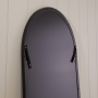 Chic Arched Full Length Floor Standing Large Black Metal Leaner Mirror – 190cm x 75cm