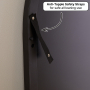 Chic Arched Full Length Floor Standing Large Black Metal Leaner Mirror – 190cm x 75cm