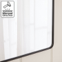 Chic Small Rectangle Black Metal Wall Mirror – 80cm x 50cm