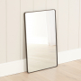 Chic Small Rectangle Black Metal Wall Mirror – 80cm x 50cm