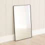 Chic Medium Rectangle Black Metal Wall Mirror – 100cm x 60cm